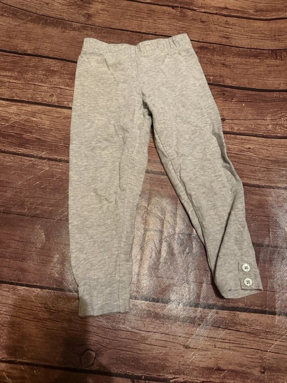 Toddler Girl’s Carter’s Gray Pants With Sparkle Buttons 2T